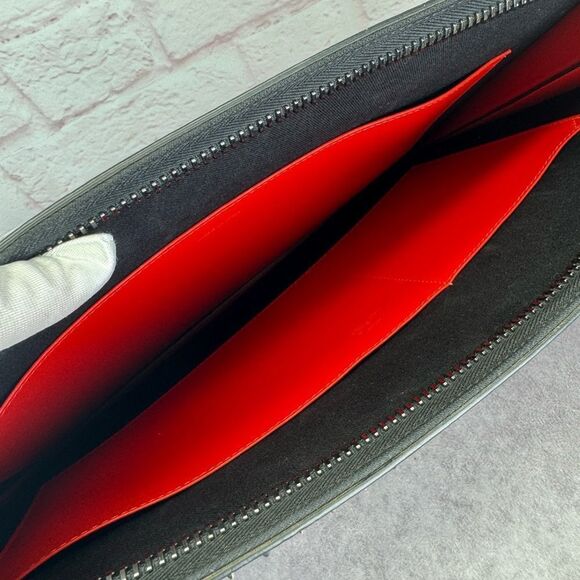 Christian Louboutin Trictrac Portfolio Leather Stud Spike Bag - Picture 10 of 12
